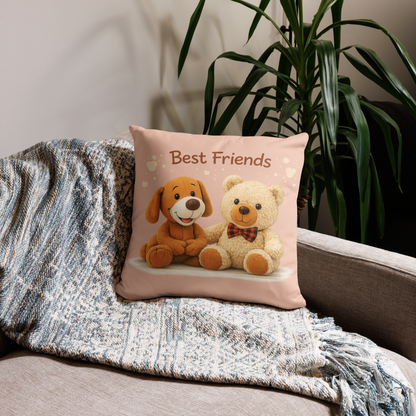Best Friends Gotcha & Daki Square Pillow 18″×18″