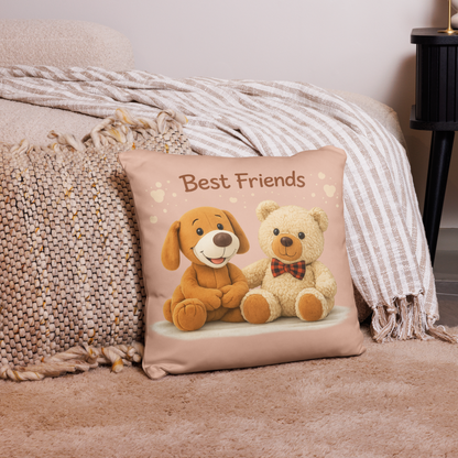 Best Friends Gotcha & Daki Square Pillow 18″×18″