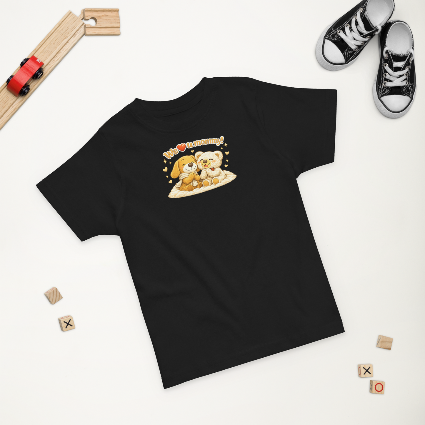 Toddler jersey t-shirt - We love you Mommy Edition
