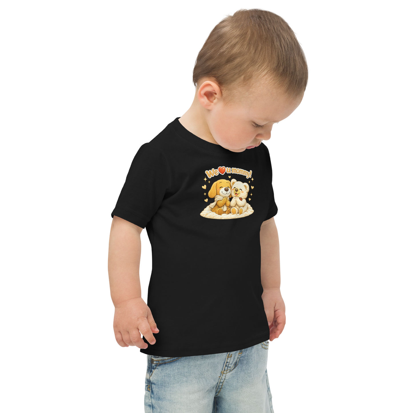 Toddler jersey t-shirt - We love you Mommy Edition