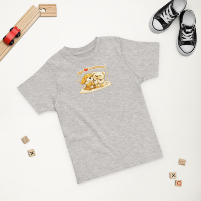 Toddler jersey t-shirt - We love you Mommy Edition