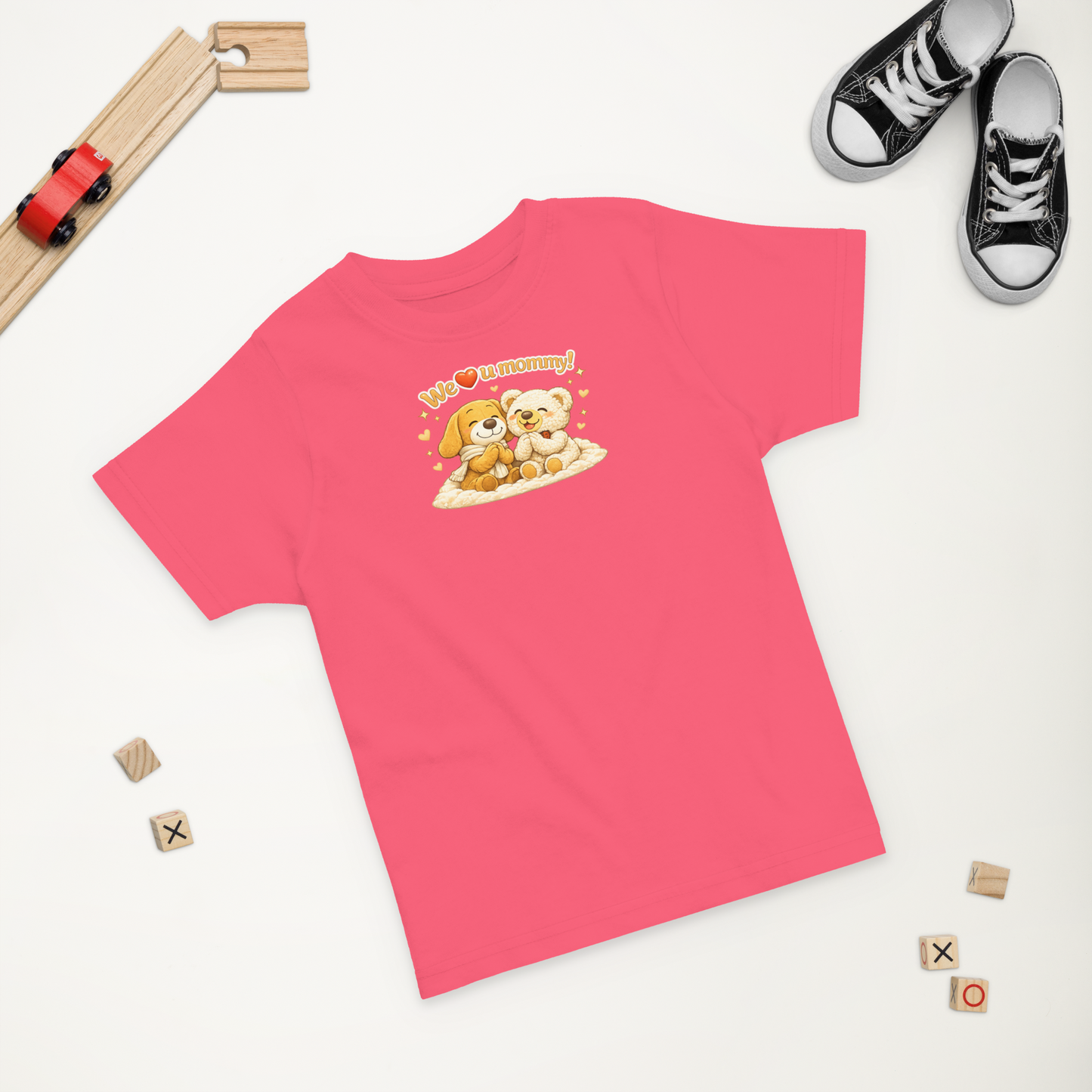 Toddler jersey t-shirt - We love you Mommy Edition