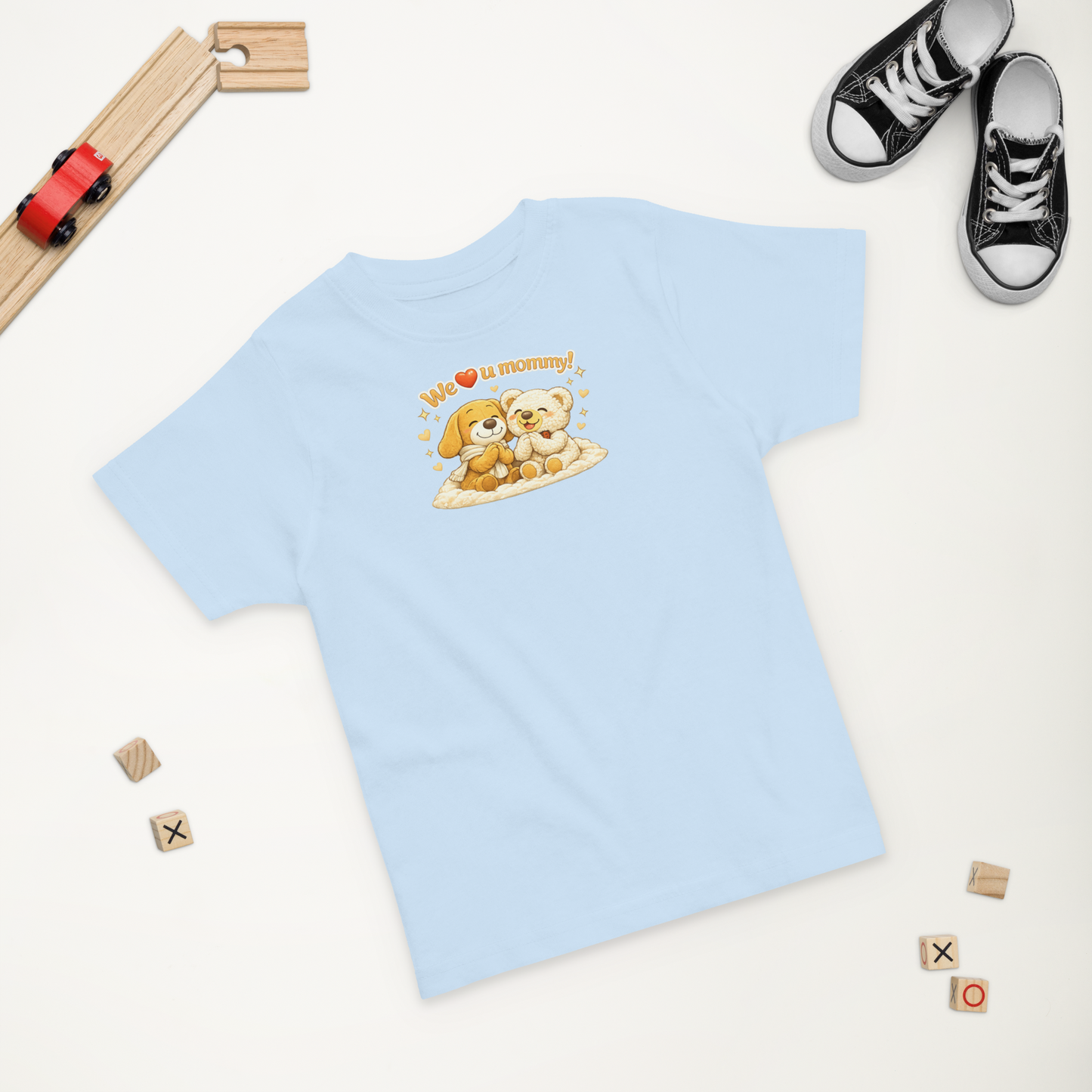 Toddler jersey t-shirt - We love you Mommy Edition