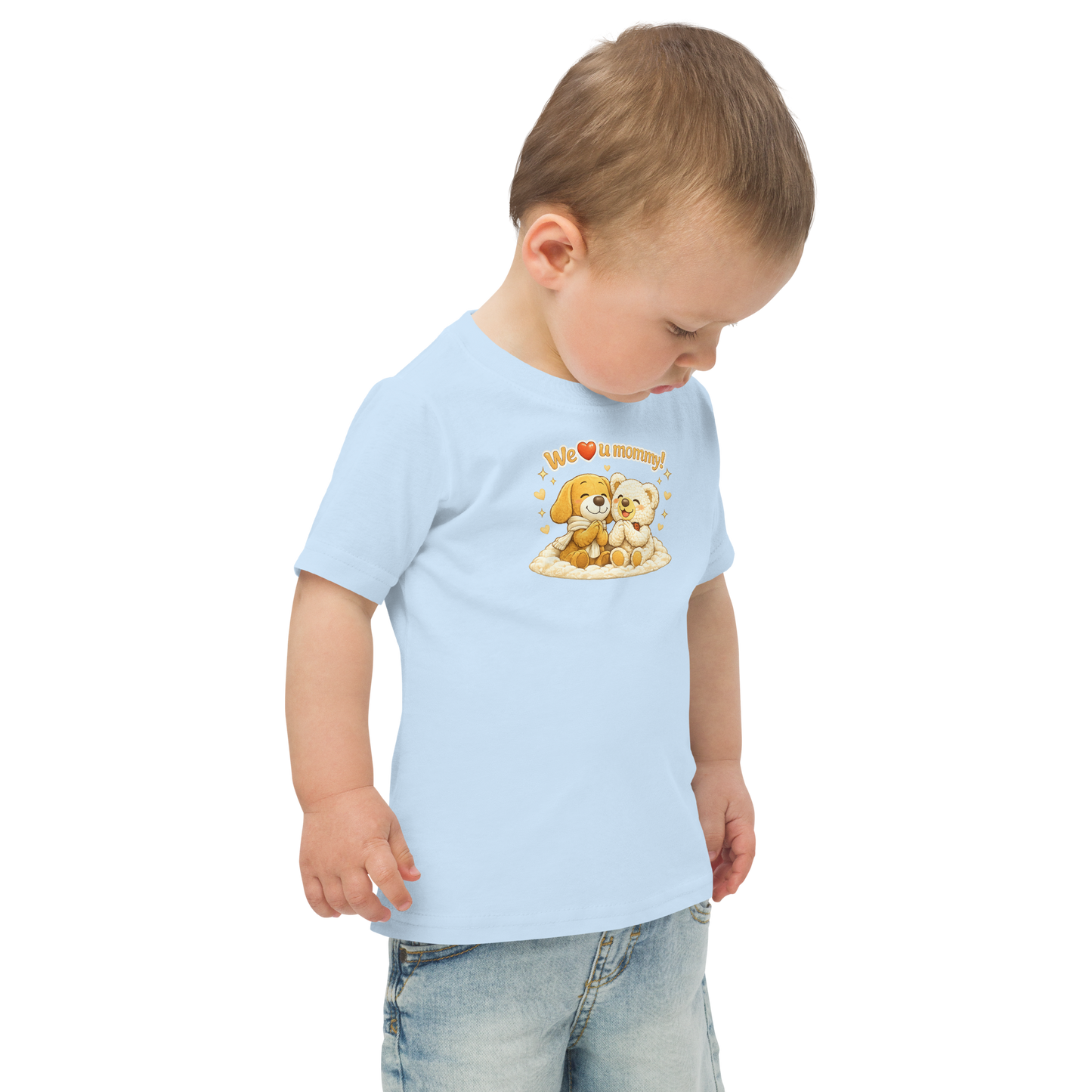 Toddler jersey t-shirt - We love you Mommy Edition