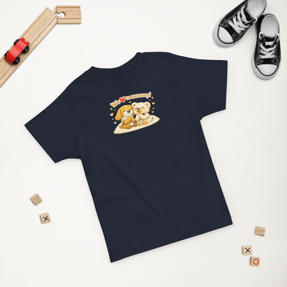 Toddler jersey t-shirt - We love you Mommy Edition