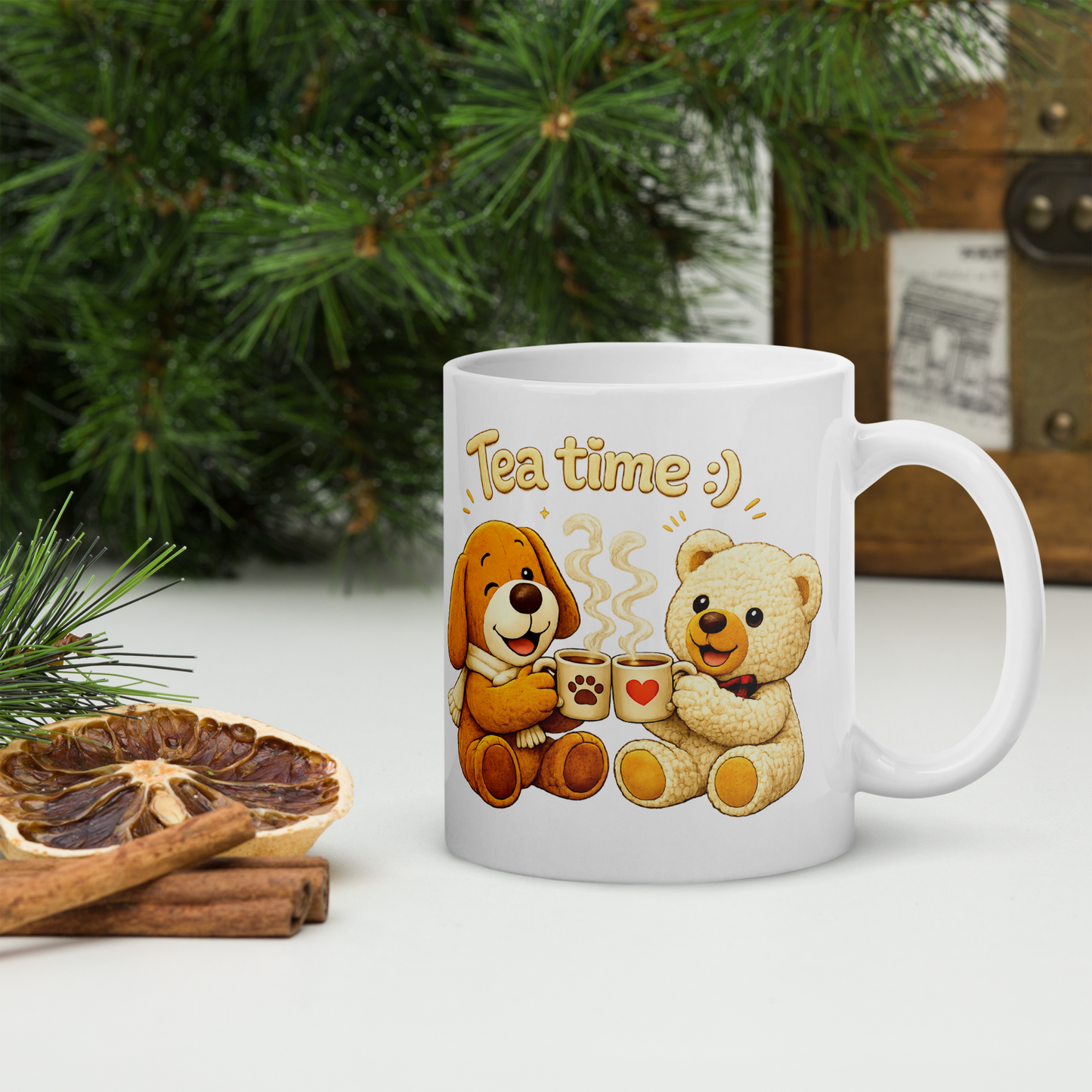 Gotcha & Daki Ceramic Mug – Cozy Sip Pals